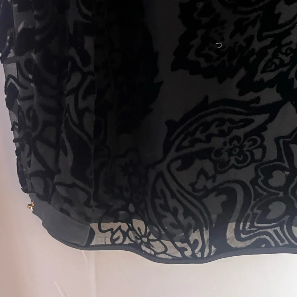Tory Burch Black Velvet Burnout Tunic - Picture 9 of 11